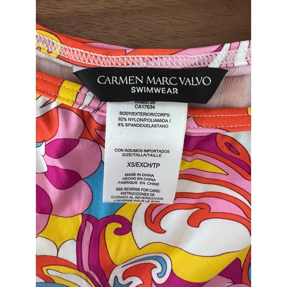 Carmen Marc Valvo Swim Cover-Up Dress XS NWT Colorful Paisley Print - Picture 3 of 5